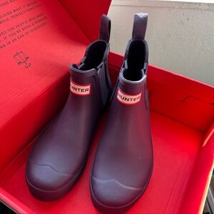 Hunter Black Winter and Rain Boots with Rubber Sole